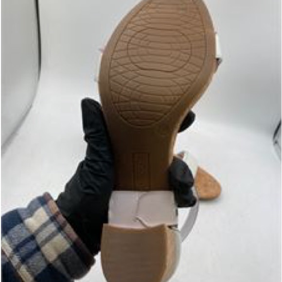 Bandolino Armory White Cork Block Heel Sandals | Ankle Strap | Size 11 | New - Picture 6 of 9